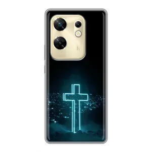 Християнські Чохли для Infinix Zero 30 (AlphaPrint) (Хрест і місто)