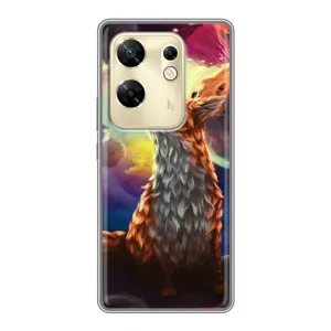 Чехлы с картинкой Лисички для Infinix Zero 30 (VPrint) (Лисица в космосе)