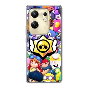 Чехол для Infinix Zero 30 Бравл Старс (VPrint) (Лого Brawl Stars)