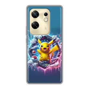 Чехол с Пикачу на Infinix Zero 30 (Лого Пикачу)