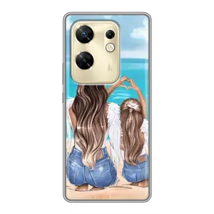 Чехол с печатью для Infinix Zero 30 - (Мама с ребенком) (AlphaPrint) (Мама с доченькой)