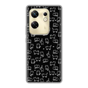 Чехол с принтом для Infinix Zero 30 (AlphaPrint) Модные коты (Меленькие котики)