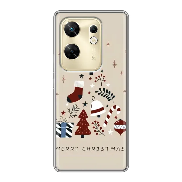 Чохол з принтом «Merry Christmas» для Infinix Zero 30