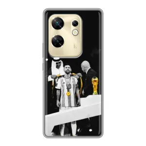 Чехлы для Infinix Zero 30 (Leo чемпион) (AlphaPrint) (Месси в накидке)