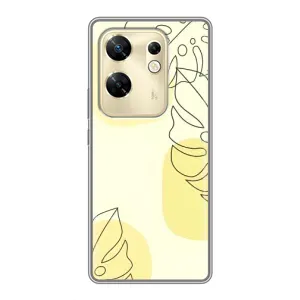 Силиконовый чехол с принтом в цветах на Infinix Zero 30