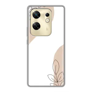 Силиконовый чехол с принтом в цветах на Infinix Zero 30 (Нюдовая веточка абстракция)
