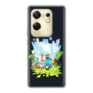 Чехол Майнкрафт на Infinix Zero 30 (AlphaPrint) Minecraft (персонажи Minecraft)