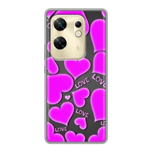 Чехлы для любимой на Инфиникс ЗЕРО 30 (VPrint) (Pink hearts)