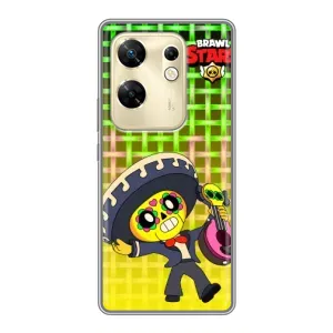 Чехлы Brawl Stars для Infinix Zero 30 (AlphaPrint) (Поко в самбреро)