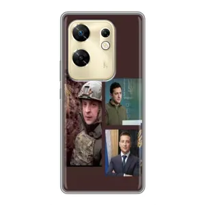 Чехол для Infinix Zero 30 (AlphaPrint - с принтом Зеленского) (Президент)