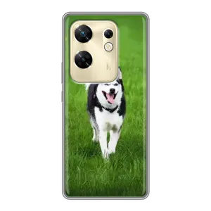 Чехол с Хаски для Infinix Zero 30 - (AlphaPrint) (Радостный Хаски)