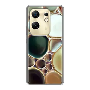 Мраморный чехол на Infinix Zero 30 (VPrint) (Радужный Мрамор)