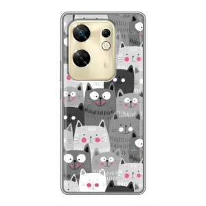 Чехлы с Котиками для Infinix Zero 30 (VPrint) (Рисованные котики)