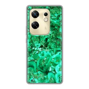 Мраморный чехол на Infinix Zero 30 (VPrint) (Салатный Мрамор)