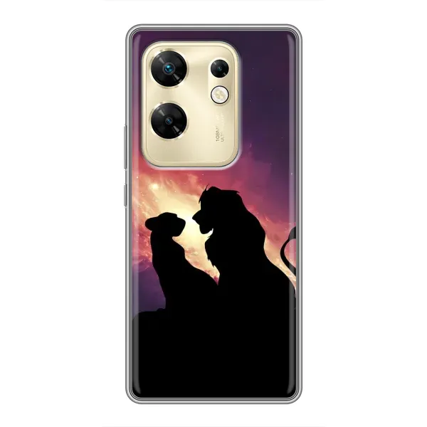 Чехол с принтом «Силуэт Симба и Налу» для Infinix Zero 30
