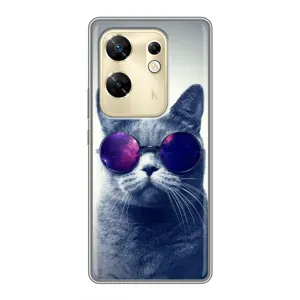 Чехол с принтом для Infinix Zero 30 (AlphaPrint) Модные коты (Стильный кот)
