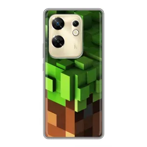 Чехол Майнкрафт на Infinix Zero 30 (AlphaPrint) Minecraft (текстура Майнкрафт)