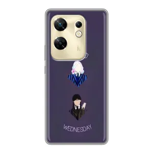 Чехлы Венсдей на Infinix Zero 30 Уэнсдей (AlphaPrint) (Уэнздей и подруга)