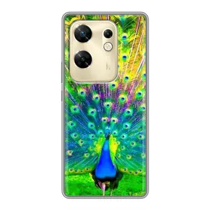 Чехол с птицами на Infinix Zero 30 (VPrint) (Яркий Павлин)