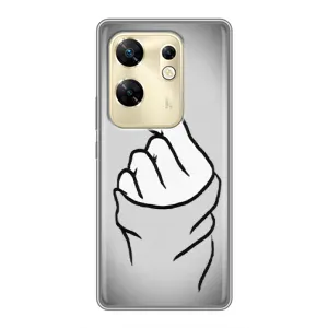 Чехол с принтом для Infinix Zero 30 (AlphaPrint - Знак сердечка) (Значок Love)