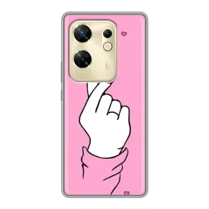 Чехол с принтом для Infinix Zero 30 (AlphaPrint - Знак сердечка) (Знак Love)