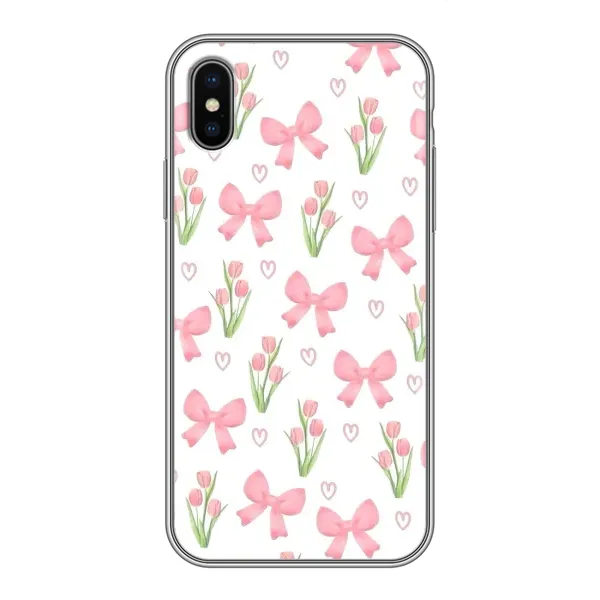 Чохол з принтом «Банти і квіти» для iPhone X