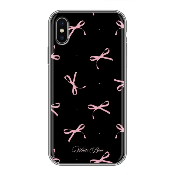 Чохол з принтом «Банти на чорному» для iPhone X