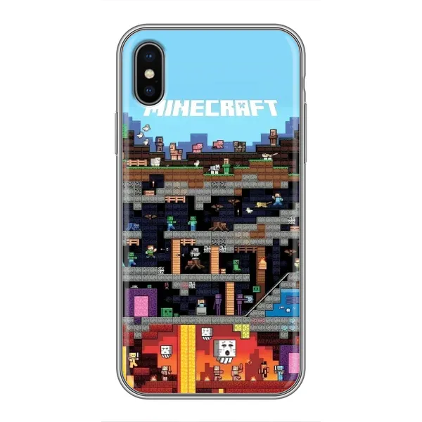 Чохол з принтом «фон Minecraft» для iPhone X