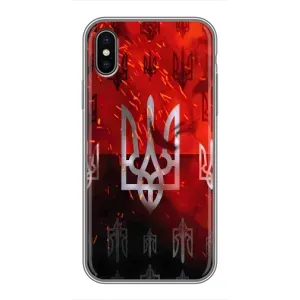 Украинские Чехлы для iPhone X с картинкой УПА (AlphaPrint) (ГЕРБ УПА)