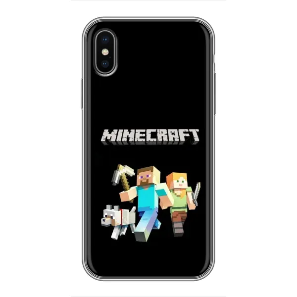 Чохол з принтом «герої Minecraft» для iPhone X