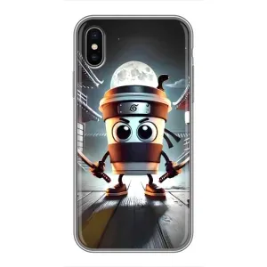 Чохол з мемом Тралалело тралала на iPhone X (Капучіно асасіно)