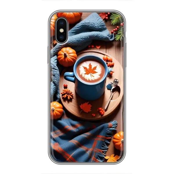 Чохол з принтом «Кава і гарбузики» для iPhone X Чохол з принтом «Кава і гарбузики» для iPhone X