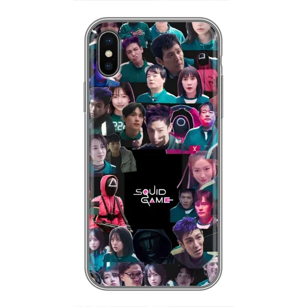 Чохол з принтом «Колаж Гра кальмара» для iPhone X