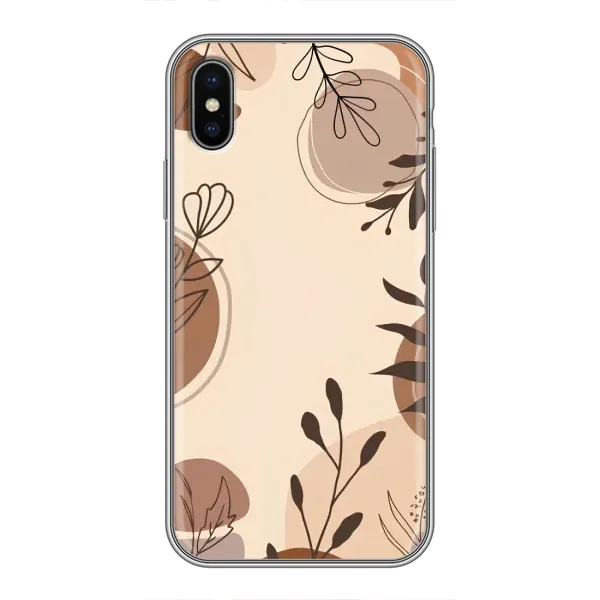 Чохол з принтом «Коричневі квіти» для iPhone X Чохол з принтом «Коричневі квіти» для iPhone X