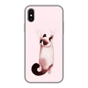 Чохол на Епл X з Котиками (VPrint) (Котик падає)