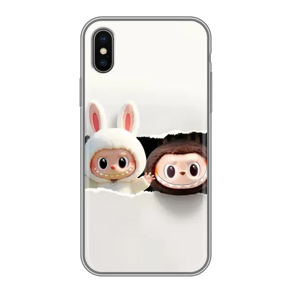 Чохол з принтом «Лабубу» для iPhone X