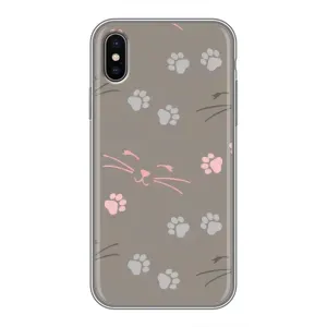 Чохол з малюнком кіт на iPhone X (Лапи і вуса)
