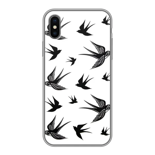 Чохол з принтом «Ластівки» для iPhone X