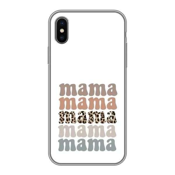 Чехол с принтом «Текстовый коллаж мама» для iPhone X
