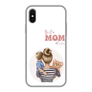 Чехлы для мамы на iPhone X (Мама и сын)