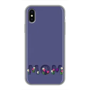 Чехлы для мамы на iPhone X (Мама в цветах)
