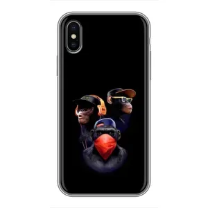 Чохол з Мавпами iPhone X - (AlphaPrint) (Три мавпи)