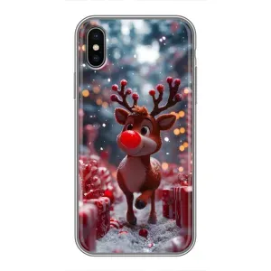 Чехол с принтом «Олень среди подарков» для iPhone X