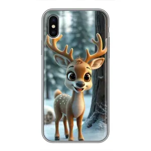 Чехол с принтом «Олененок в лесу» для iPhone X