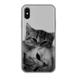 Чохол з малюнком кіт на iPhone X (Пара котів)