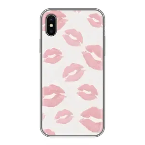Чохол з розовим принтом для iPhone X (Рожеві губи)