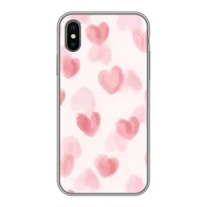 Чехол с розовым рисунком для iPhone X