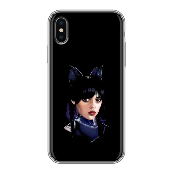 Чехол с принтом «серьезная Уэнздей» для iPhone X