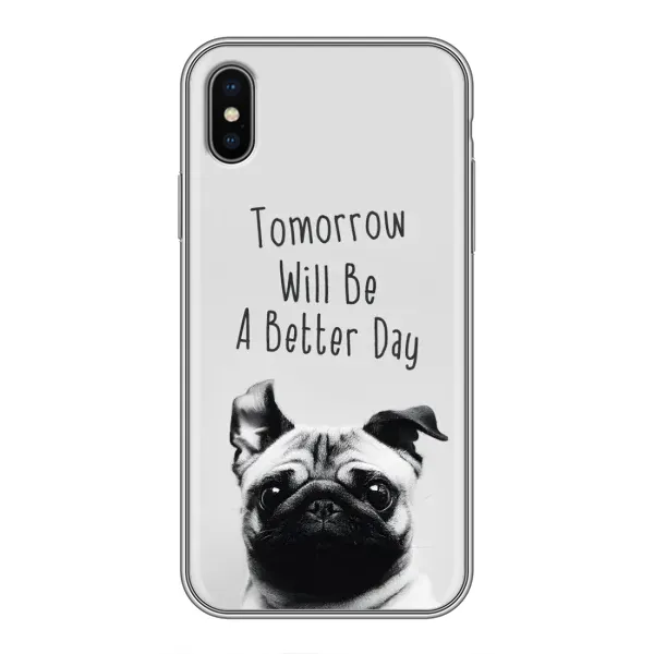 Чохол з принтом «Смішний Мопс» для iPhone X