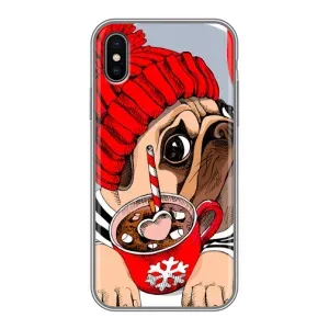 Чохли з собаками для iPhone X (VPrint) (Песик в шапці)